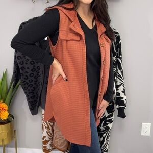 Rust Orange Sleeveless Vest
